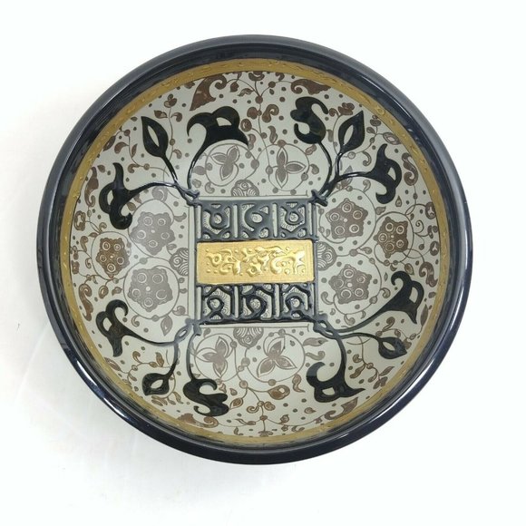 Bowl Eclectique Kai Kai Decorative Raised Embossed Moriage and Bottom Marked - Picture 12 of 12